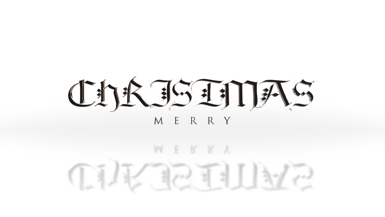 흰색 그라데이션에 우아함 메리 크리스마스 텍스트