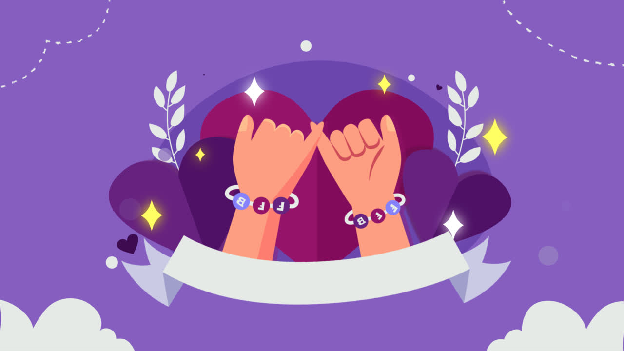 국제 우정 날 축하 를 위한 평평 한 배경 의 모션 그래픽