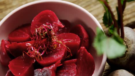 raw beetroot on table 4k