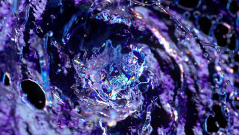 abstract iridescent water splash