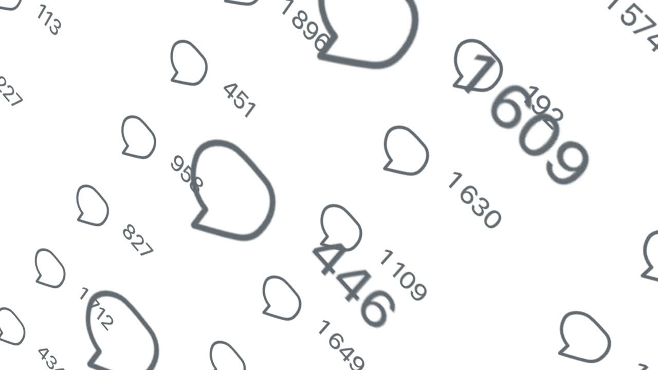 제목에 대한 마지막 빈 프레임이 포함된 애니메이션 증가하는 트윗 대화 수