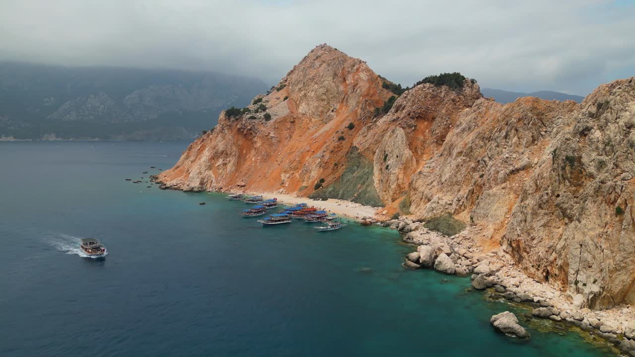 A stunning 4K aerial view of Suluada Island, often called the “Turkish Maldives, Turkey_30