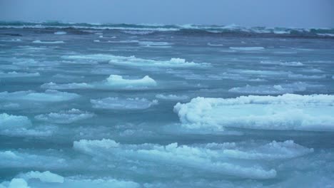ice drift in northern hokkaido, sea of okhotsk