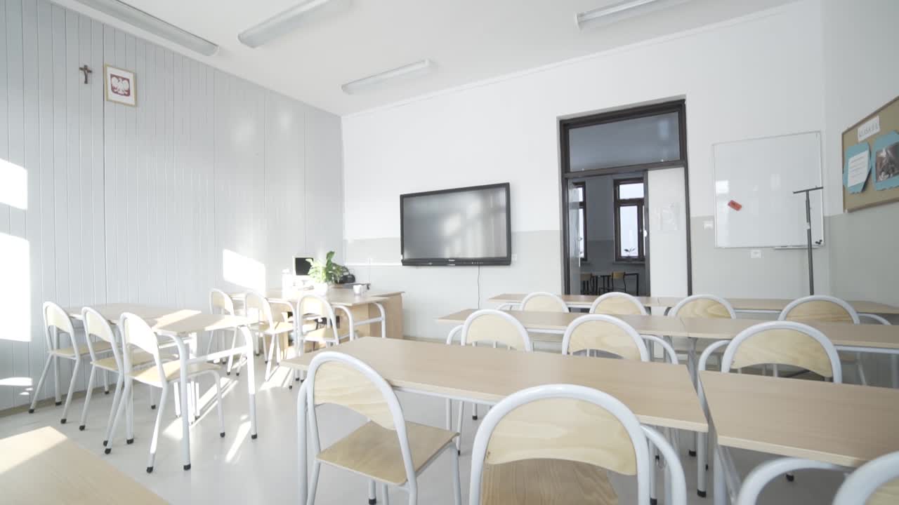modern classroom in public high school