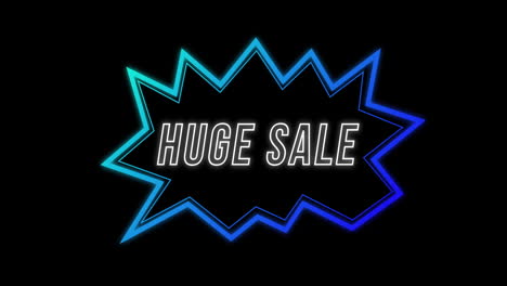 huge sale advertisement in retro eighties concept