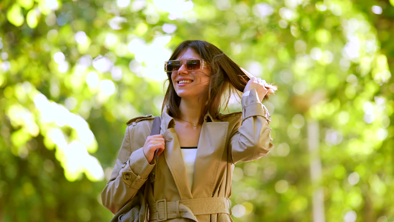 Woman in Trench Coat