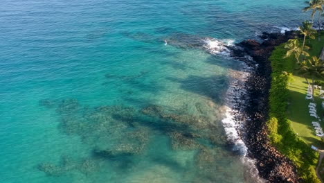 kamaole ii playa sobre la cabeza imágenes de avión no tripulado