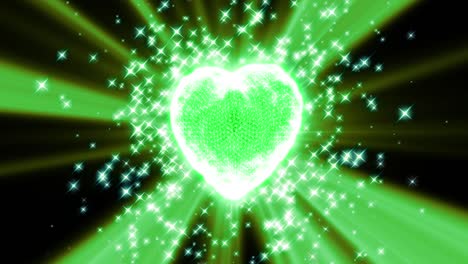 el fondo de animación del bucle de partículas del corazón