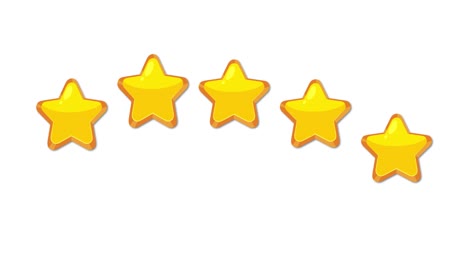 animated stars move in a wave pattern against a white backdrop, creating a playful and rhythmic visual experience