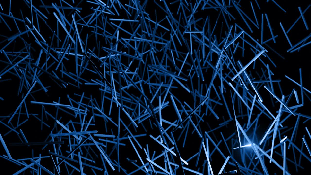 3d abstract simple geometric background with blue blocks like light bulbs flashing neon lights in 4k. Smooth looped animation. Creative simple motion design bg with 3d objects. VJ loop.