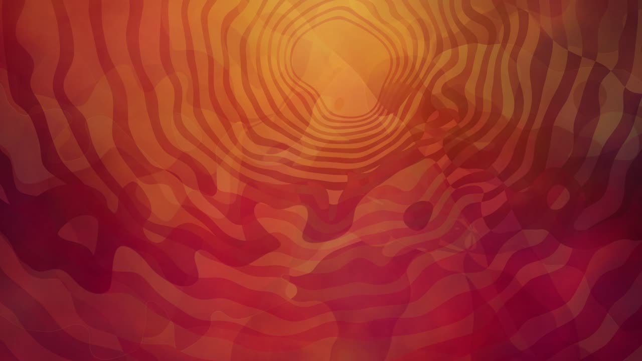 fondo abstracto con formas giratorias hipnotizantes: movimiento caleidoscópico cautivador en una vibrante paleta retro con tonos rojo naranja y amarillo