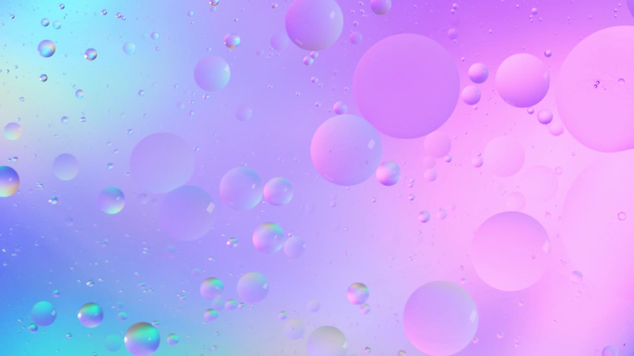 Top view movement of bubbles in the  liquid.