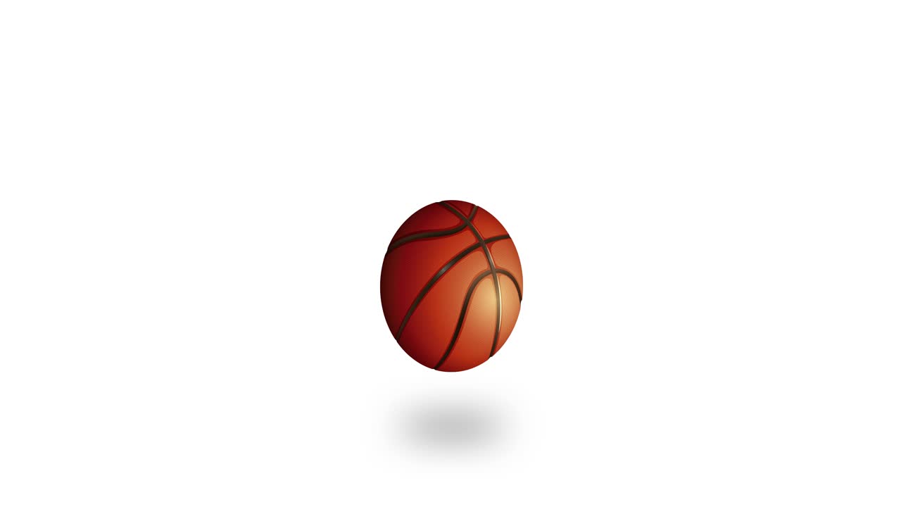 Basketball bouncing with changing background colors