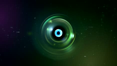 bola de ojo en el destello de la lente