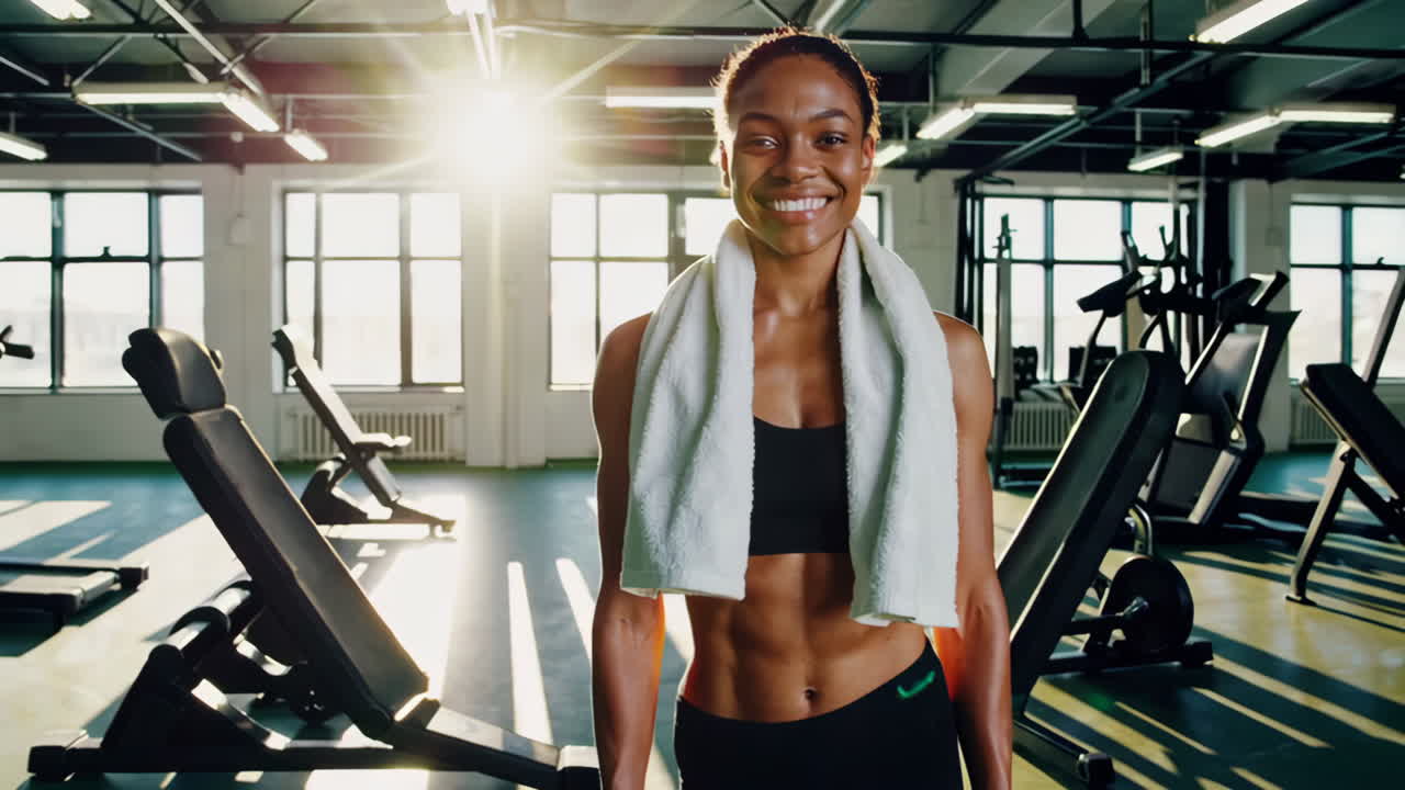 Happy Woman at the Gym