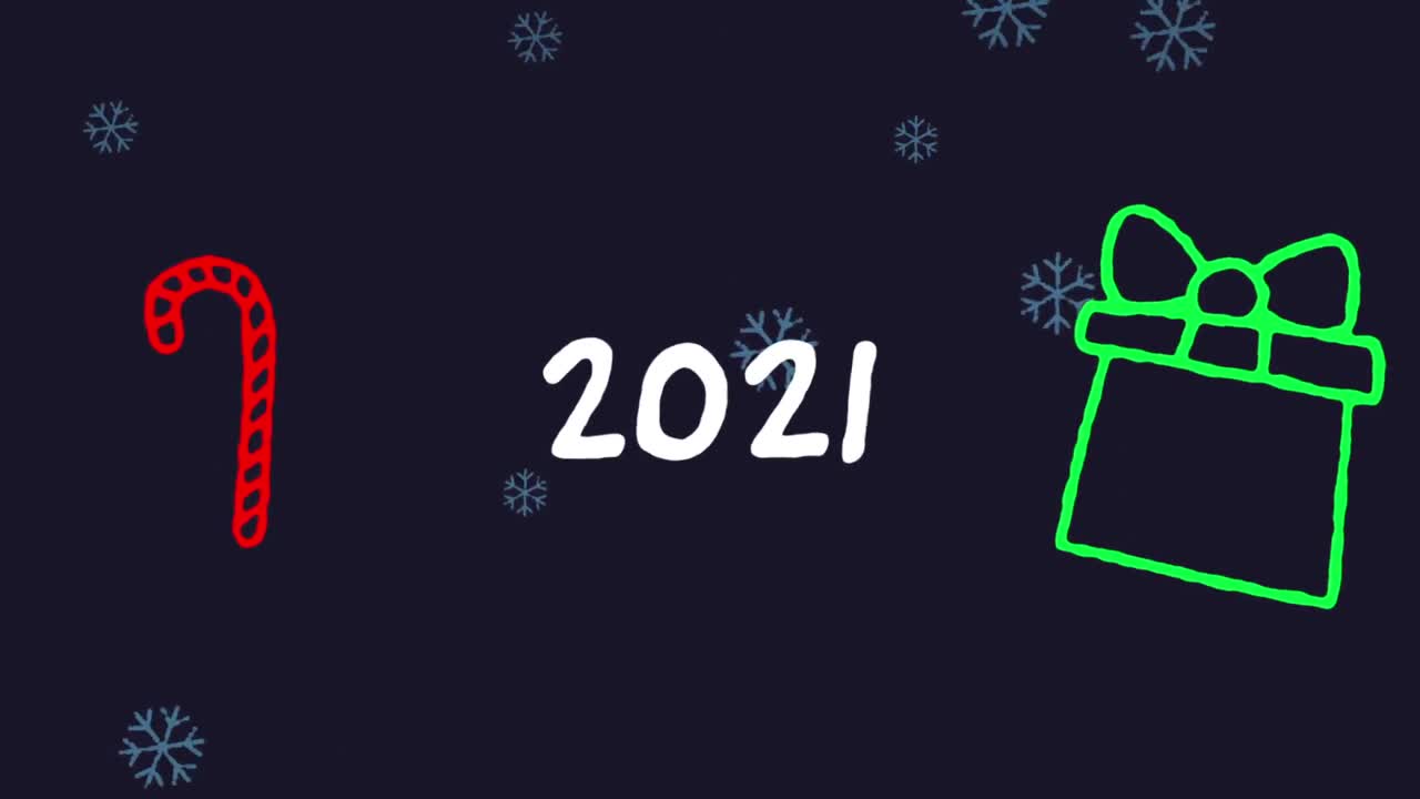 2021 auf schwarzem hintergrund geschrieben