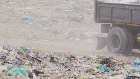 rubbish piled on a landfill full of trash