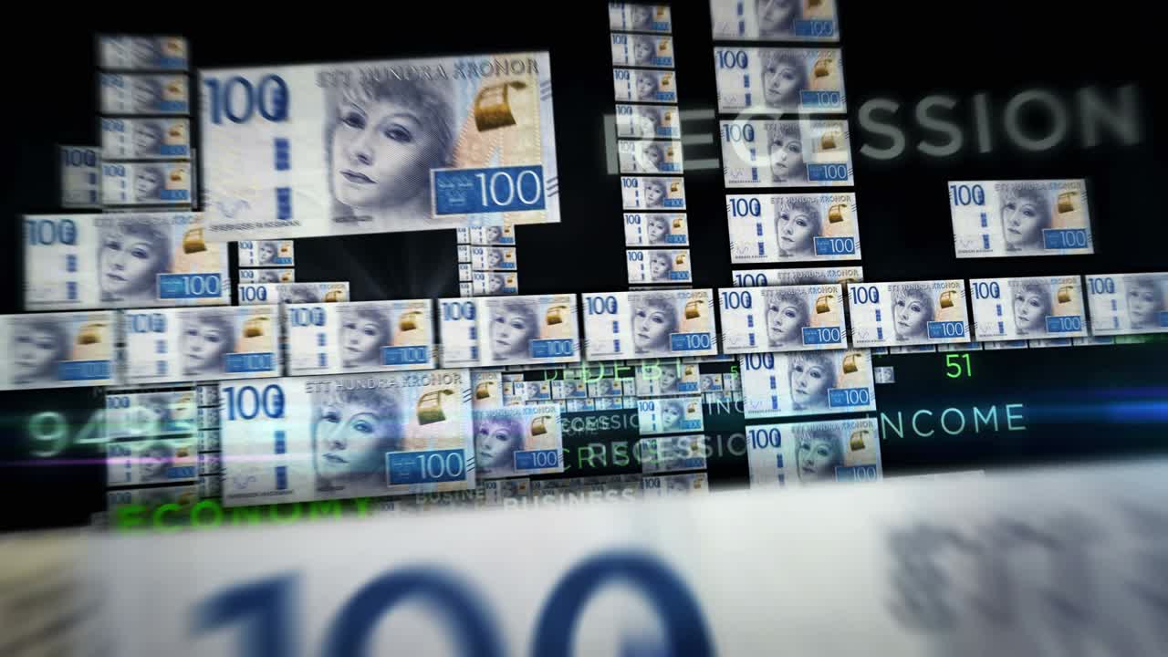 스웨덴 크로네 지폐의 원활한 순환 비행