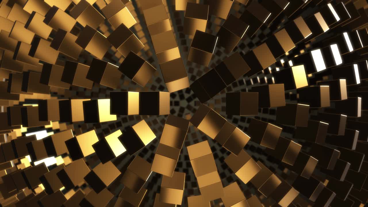 4k 추상적인 기하학적 금색 배경 - 아래를 바라보고