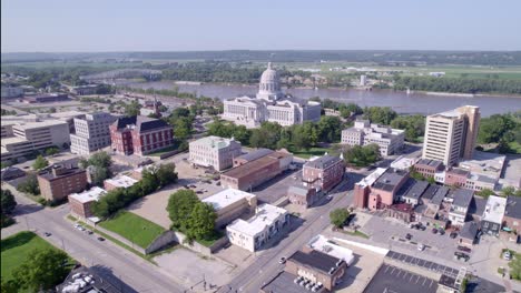 this drone video showcases the capitol’s majestic dome against the bright blue sky.