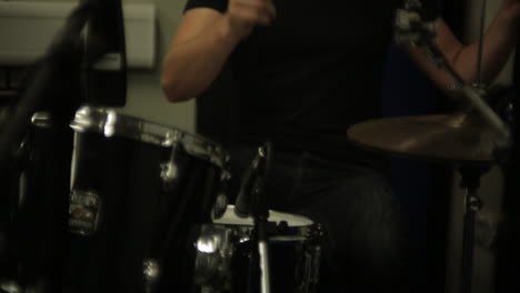 playing the drums in slow motion