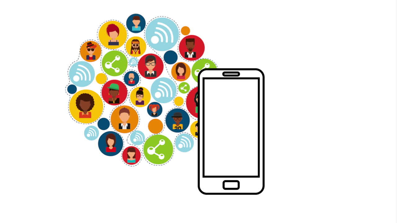smartphone con tecnologia di social media