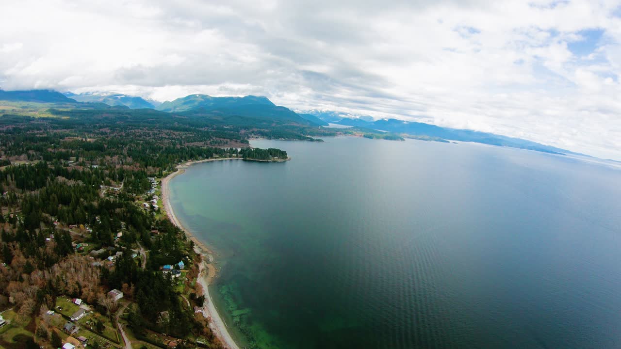 donkersley beach powell river bc vista aérea de la costa oeste de canadá