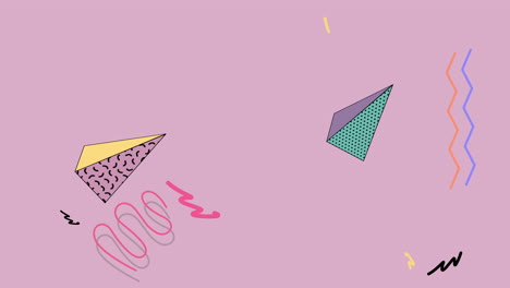 Movimiento-De-Formas-Geométricas-Abstractas-Triángulos-Y-Zigzag-Colorido-Fondo-De-Memphis