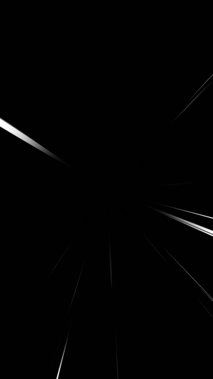 Linee bianche in rapido movimento su sfondo nero