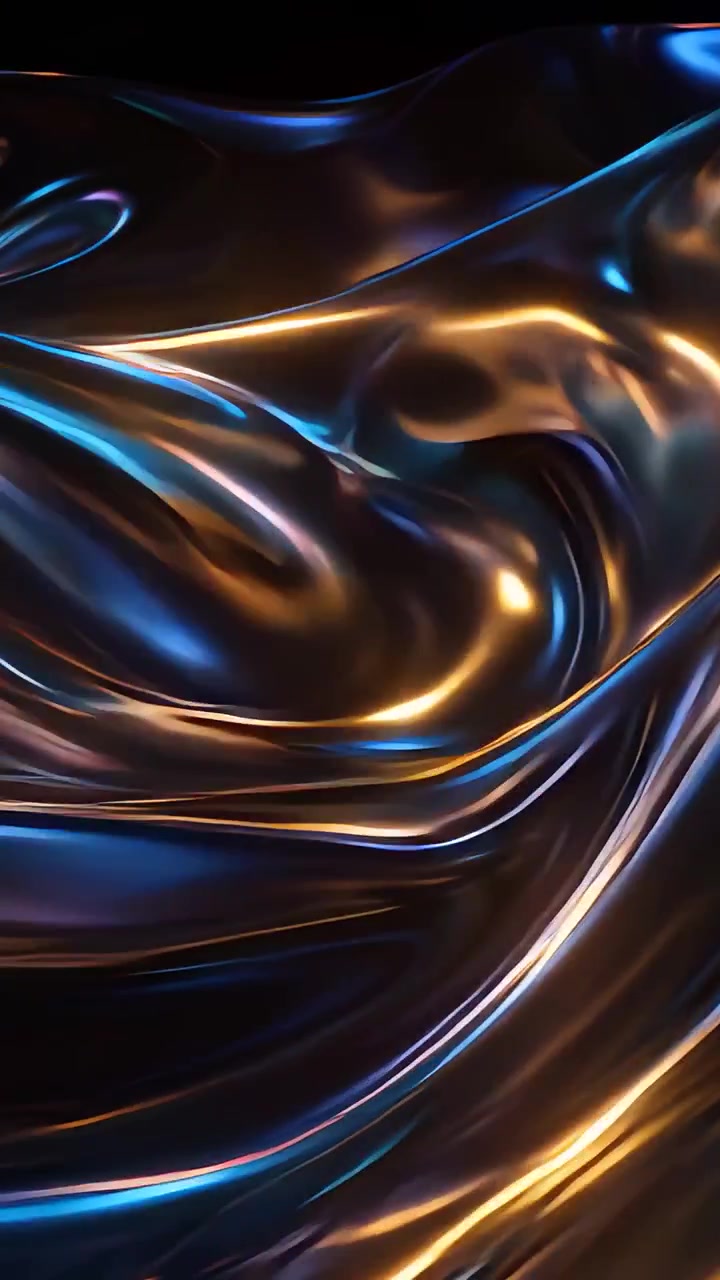 Abstrakt Metalliske Bølger Baggrund 4K