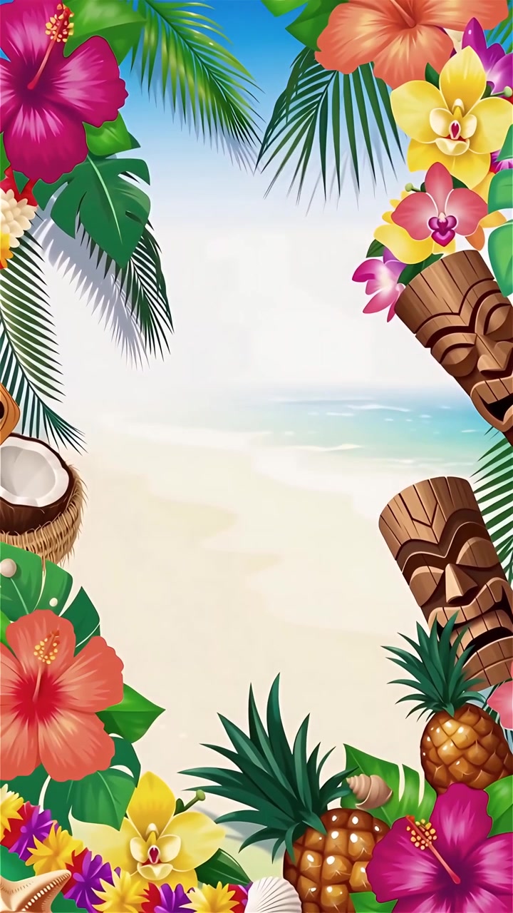 Animazione di Sfondo Estivo Tropicale 4K