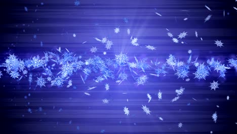 el símbolo del invierno brillante con los copos de nieve de belleza. vórtice de la nieve de giro. patrón de invierno. la belleza bailando copos de neve. animación de bucle abstracto.