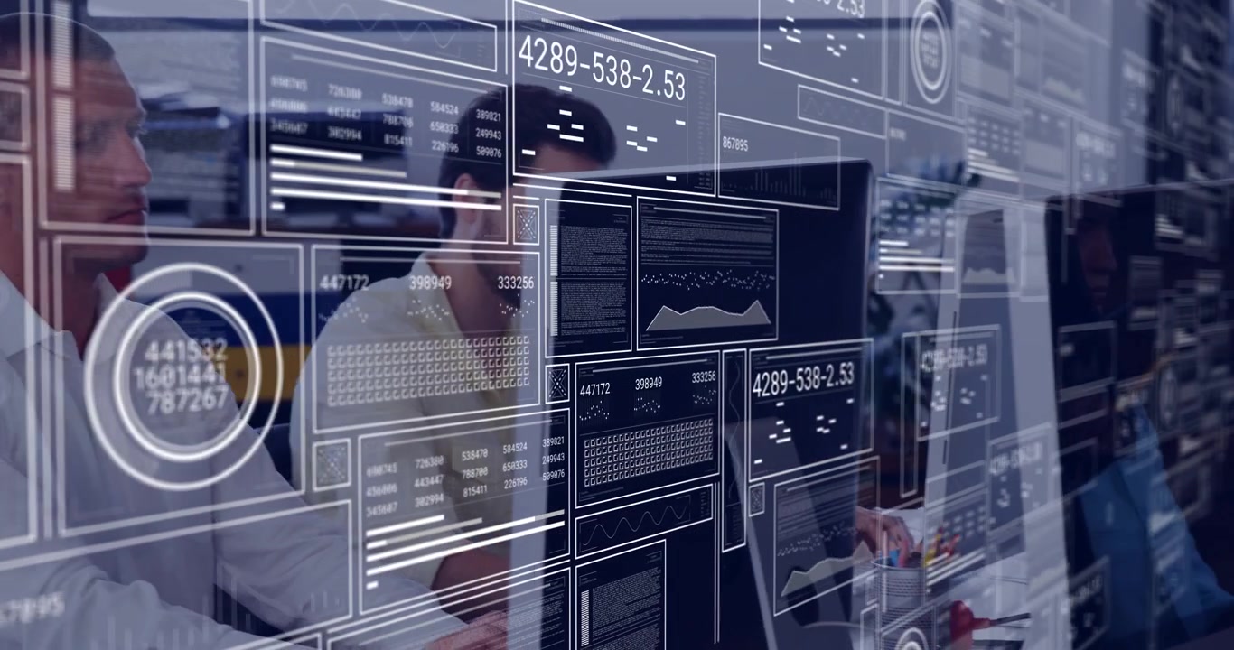 Data team reacting to pointing peer camera panning causing clear HUD revealing charts for analysis