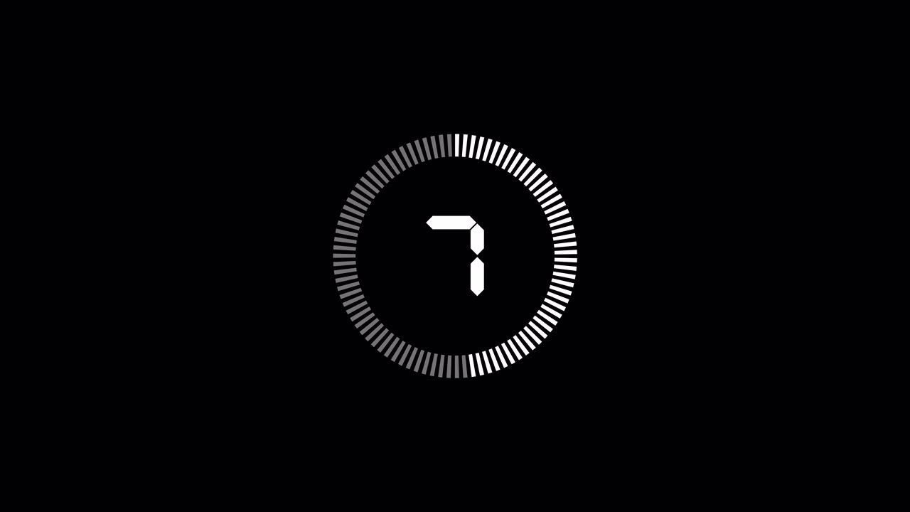 Digital 15 Second Countdown Timer with Circular Progress Bar