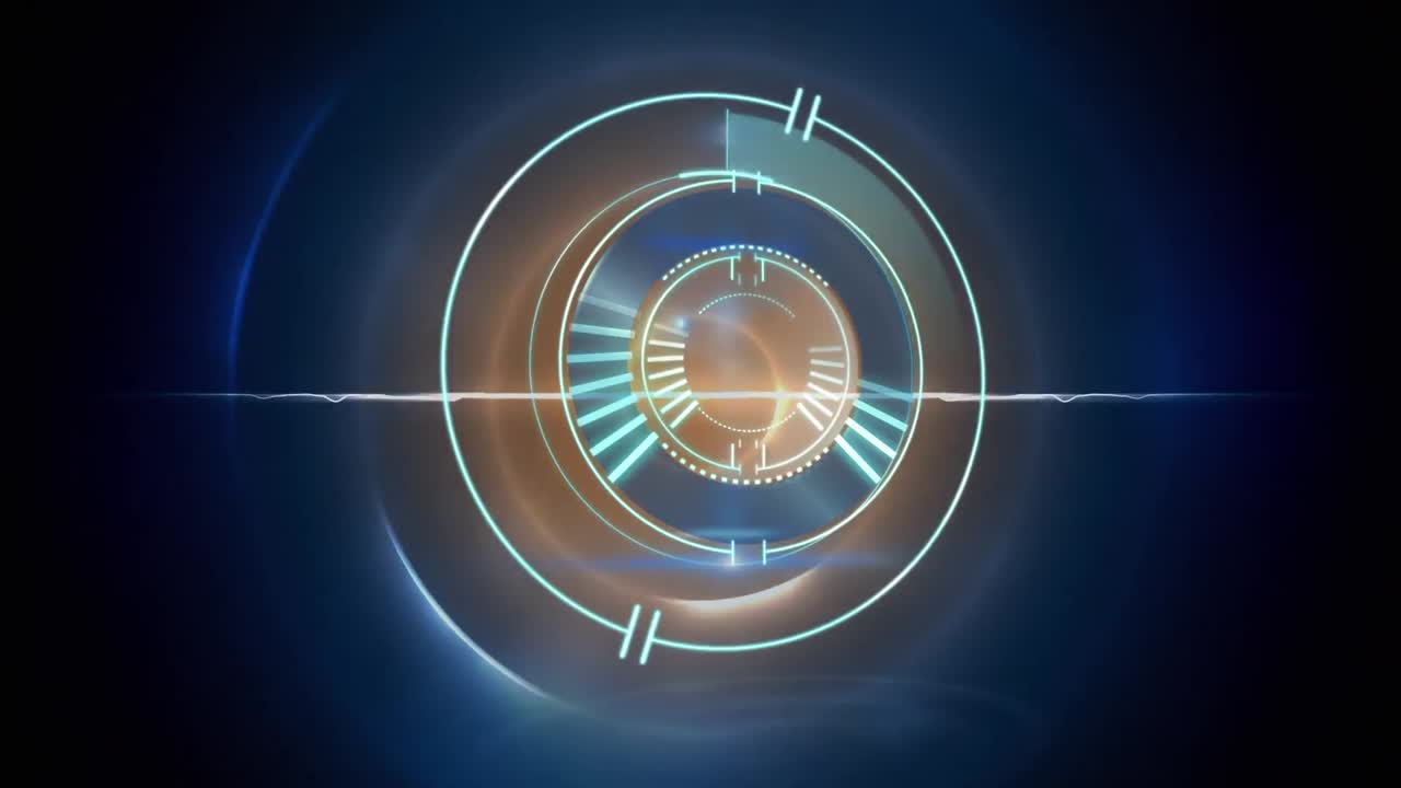 animación del escaneo del alcance sobre los círculos azules