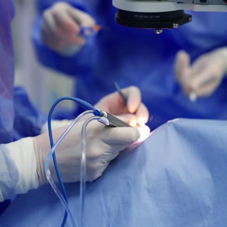patient during ophthalmic surgery