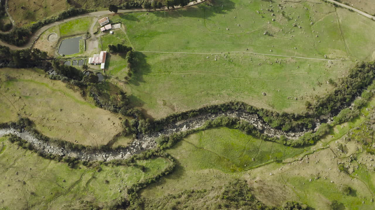 Aerial view, natural area of ​​Cuenca Ecuador.