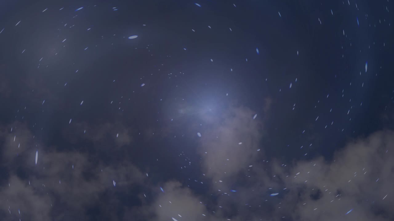 별과 구름의 궤도를 가진 먼 은하