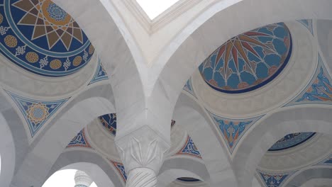 ornate ceiling design of a mosque