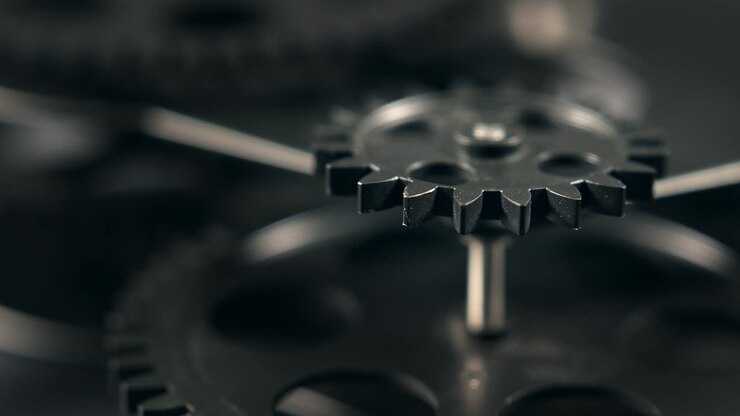 Retro Grunge Industrial Mechanic Clock Gears