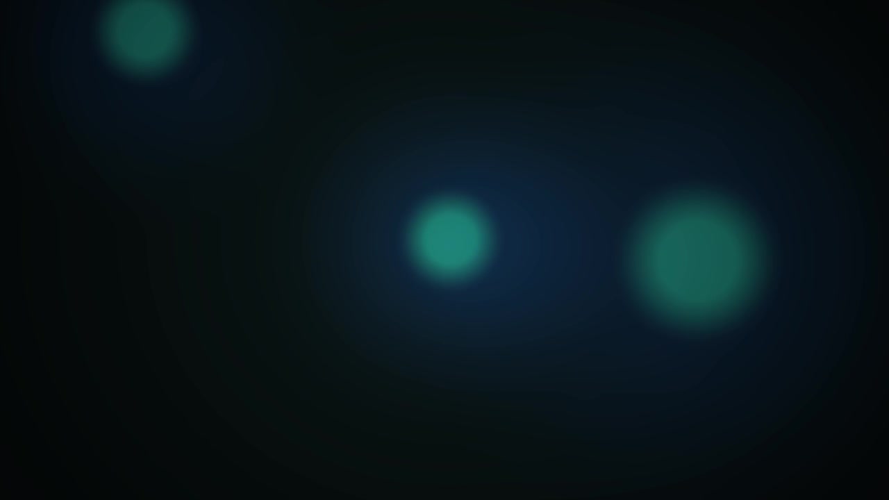Abstract Green Light Leaks and Bokeh Overlays on Black Background
