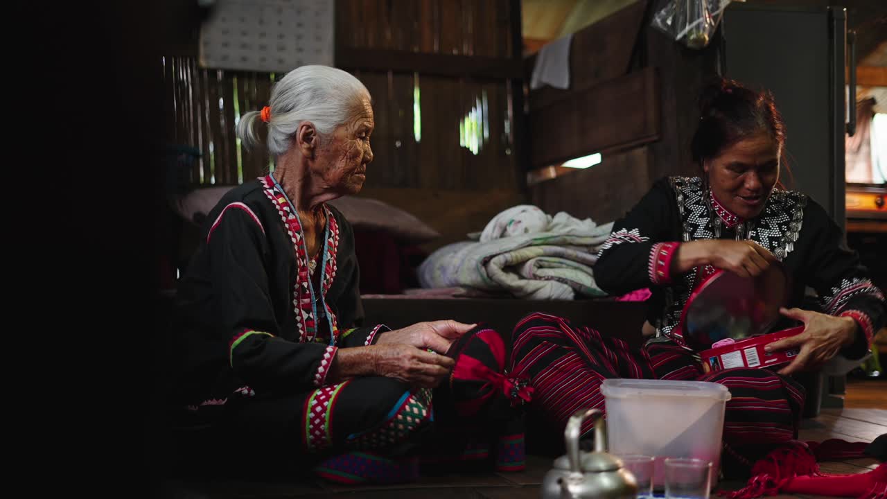 Elderly Women in Traditional Clothing