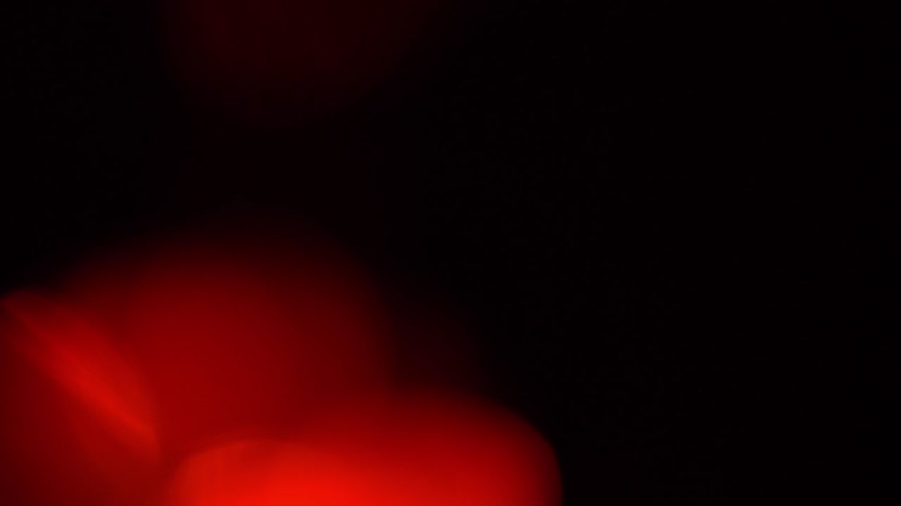 Red Light Flare Effect in Dark. Real Optical Flare Animation