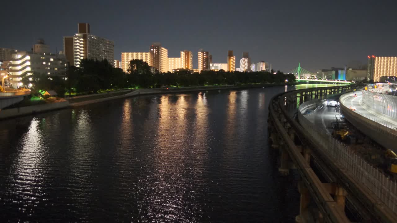 도쿄 시나가와 해변 나이트 뷰 2022