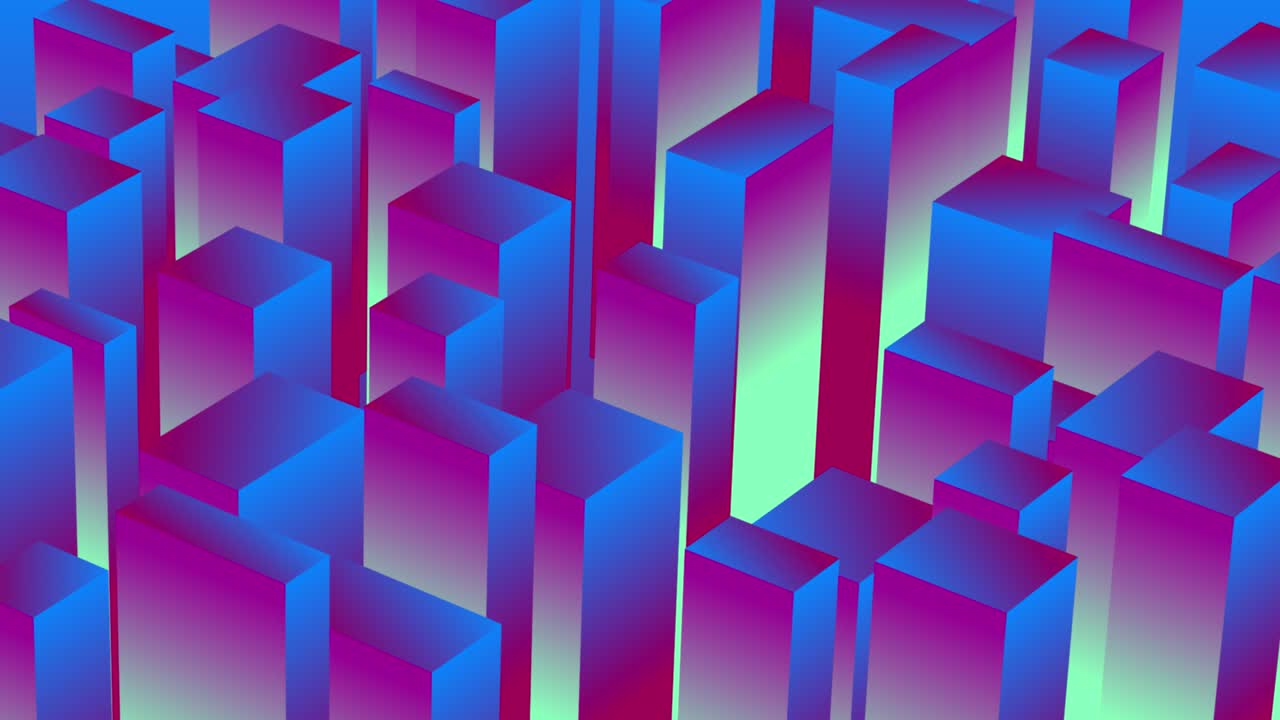 3D Animation Cubes Motion Graphics Movement Wiggle Shapes Retro ...