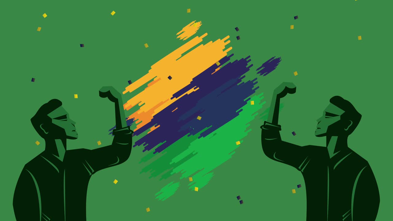 브라질 독립기념일 행사는 강인한 남자들과 함께합니다.