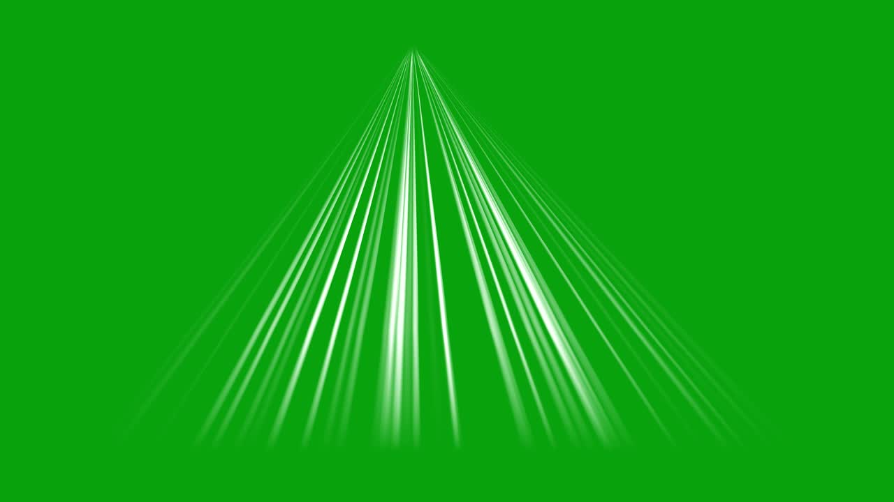 녹색 화면 배경으로 빛의 광선 모션 그래픽