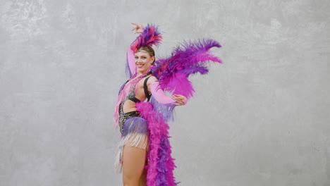 young woman making a dance for a cabaret show