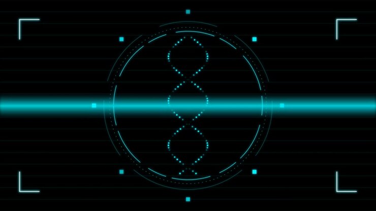 Digital DNA Helix Scanning Interface Animation