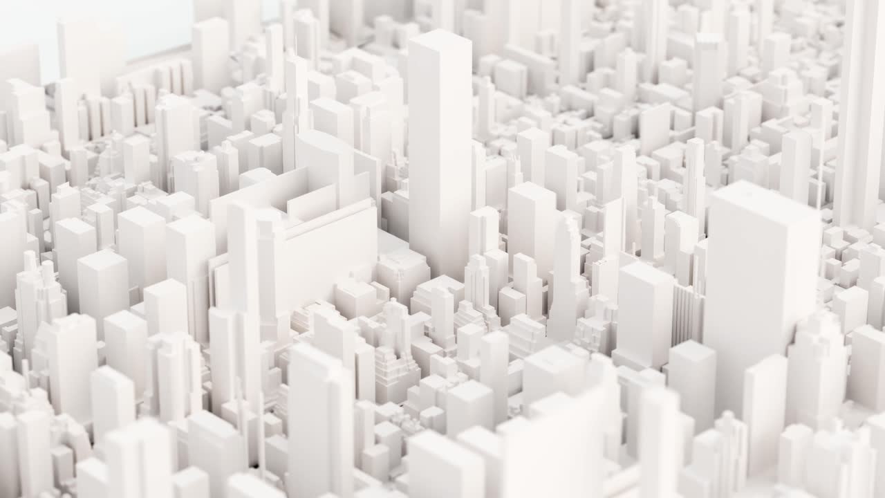 도시에 대한 추상적인 3d 모델